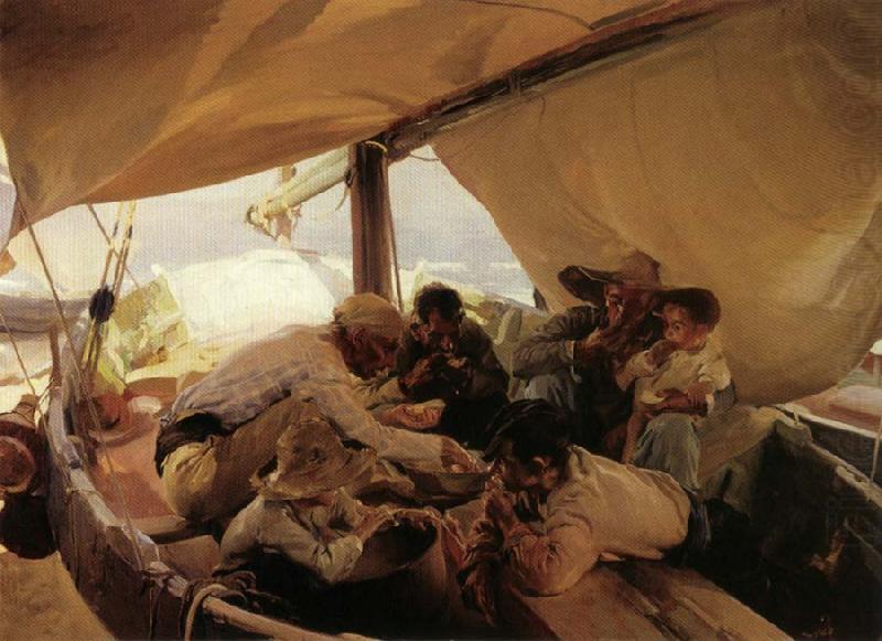 Eating on the Boat, Joaquin Sorolla Y Bastida